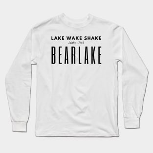 Bear Lake Utah Idaho black text Long Sleeve T-Shirt